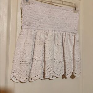 White Eyelet Women's Halter Top